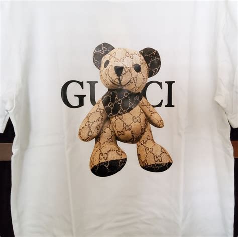 gucci teddy bear tshirt|Gucci snake hoodie.